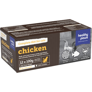 Healthy Paws Complete Dinner Chicken 12/100GM | Cat