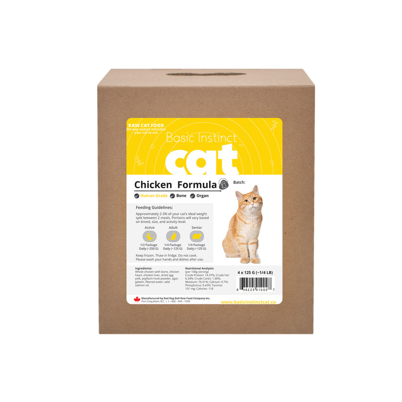Basic Instincts Cat Chicken Formula w/ Bone 1lb pack