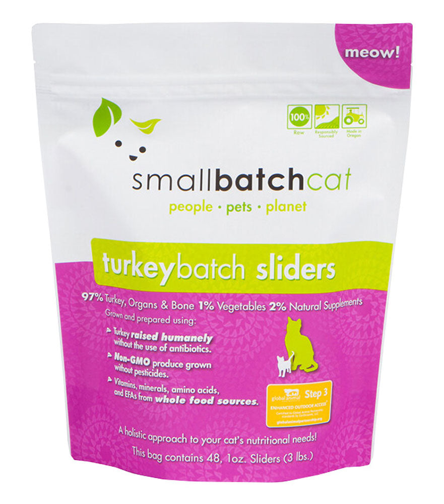 SMALLBATCH Cat Frozen Turkey Sliders 3lb