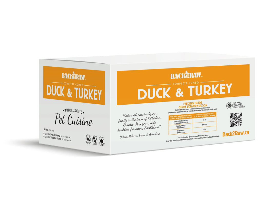 BACK2RAW Complete Turkey/Duck Blend 12lb BOX