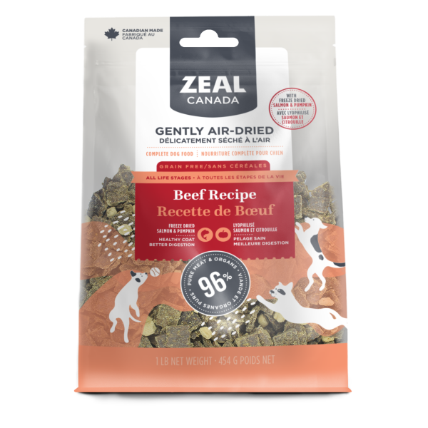 Zeal Canada Dog GF Air-Dried Beef w/ Freeze Dried Salmon & Pumpkin