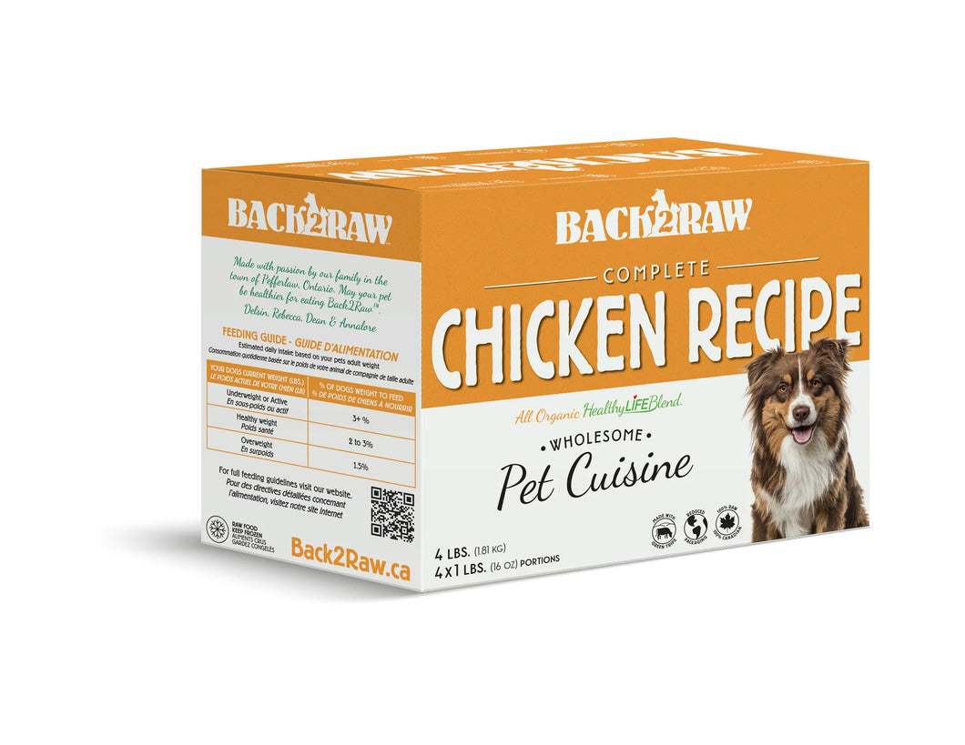 BACK2RAW Complete Chicken 4LB BOX (3 PACK)