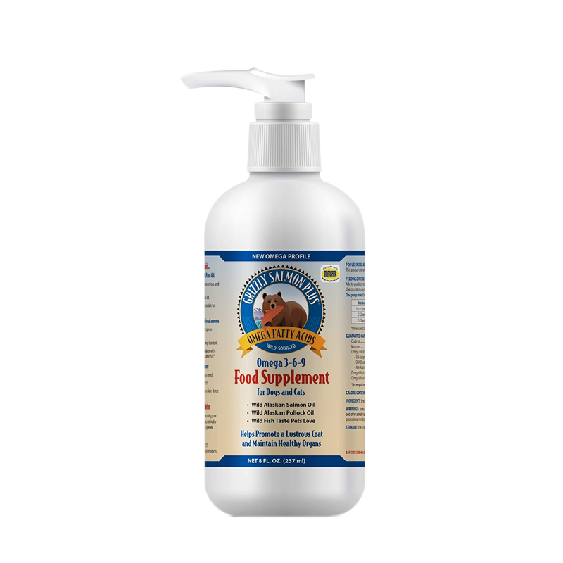 Grizzly Salmon Oil Plus for Dogs/Cats 8oz